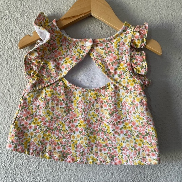 Janie and Jack Floral Top Girls Toddler 3 Ruffle Sleeve - Picture 6 of 9